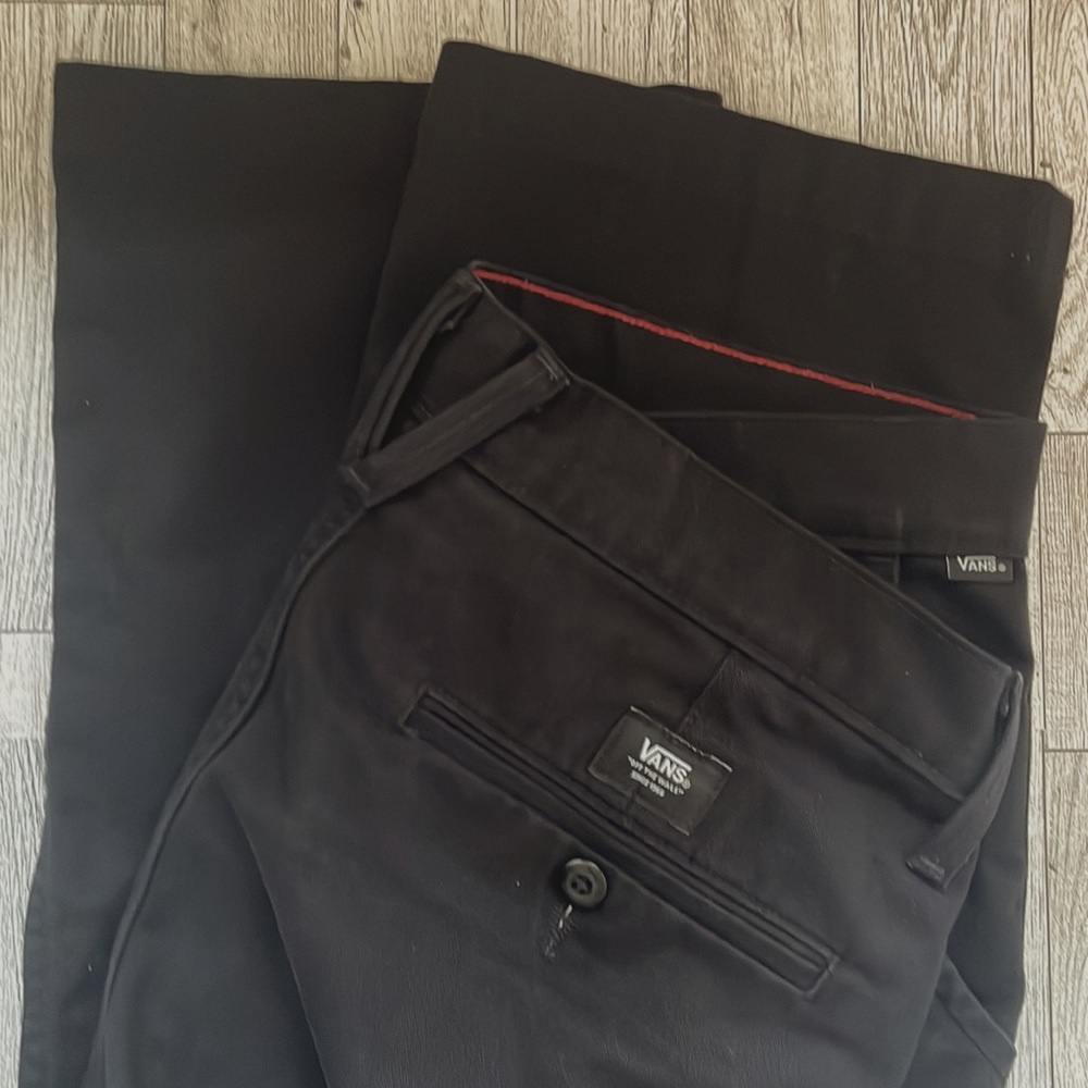 Vans black authentic chino